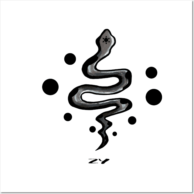 Snakeway (Silver) Wall Art by ZenYamiDesign